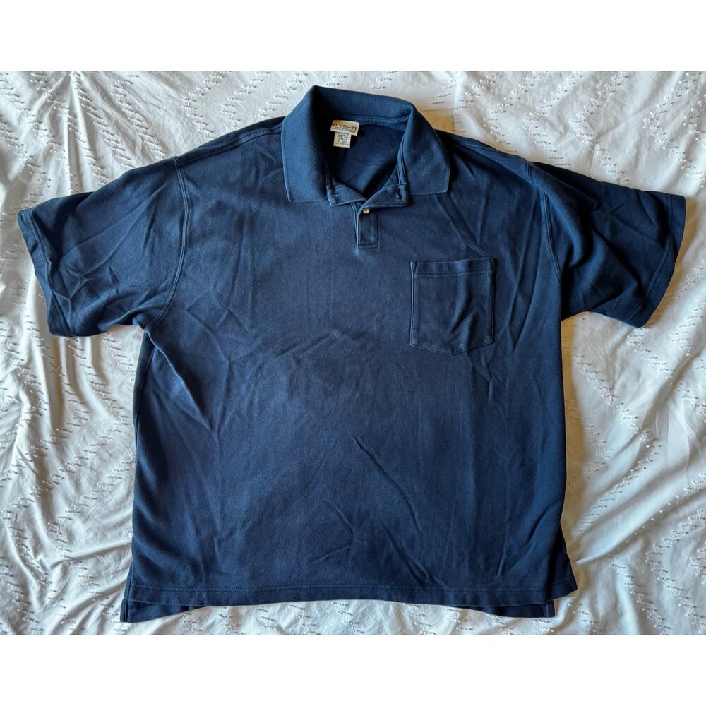 L.L.Bean XL Men’s Carefree Unshrinkable Polo with Pocket